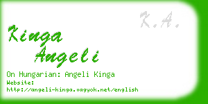 kinga angeli business card